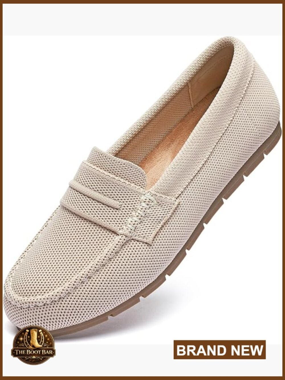 Women's Knit Loafers Slip On Walking Shoes Memory Foam Arch Support